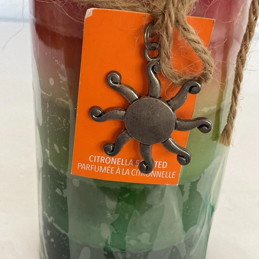 Pier 1 Citronella Pillar Candle NWT